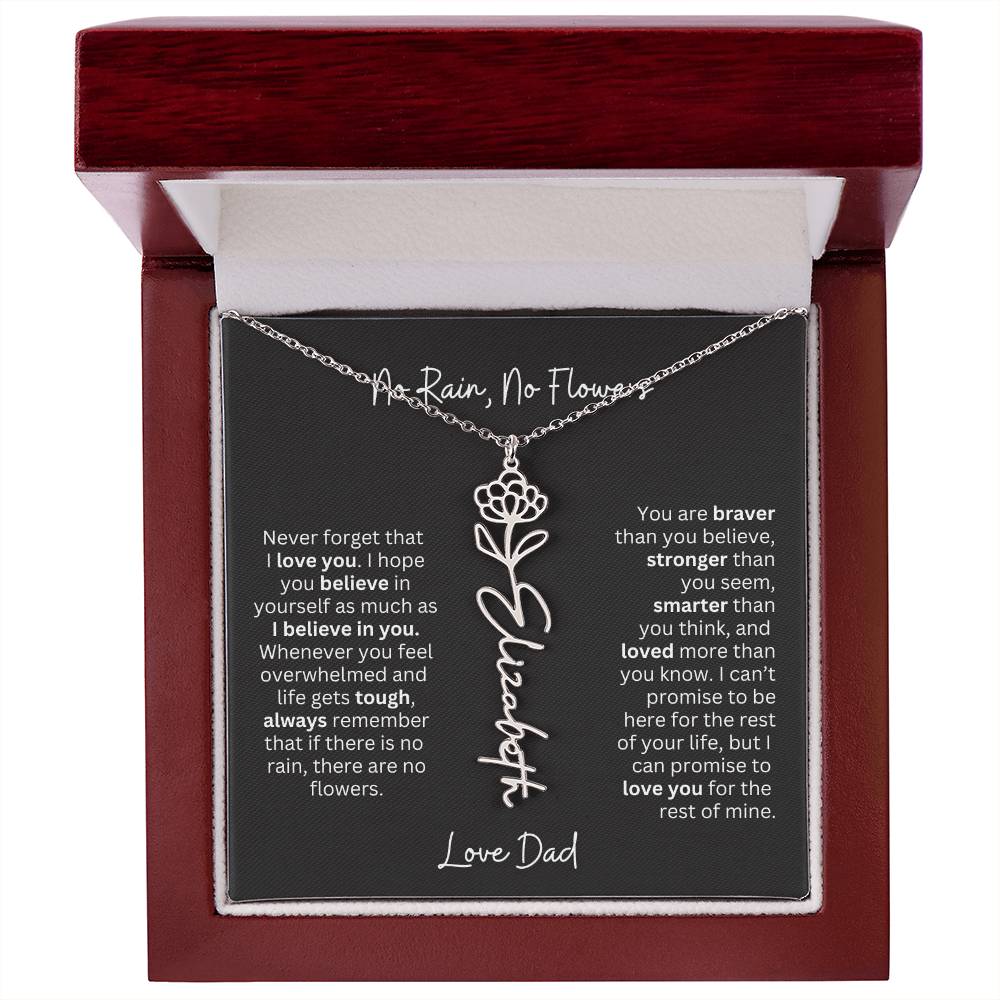 Beautiful Necklace Gift for Daughter From Dad - 'Never Forget That I Love You