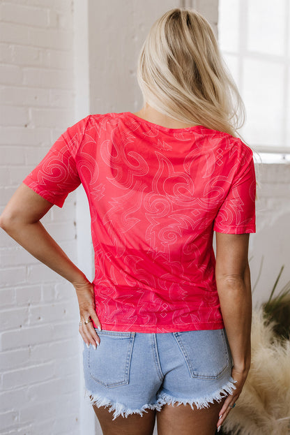 Nori Western Girls Mesh Top