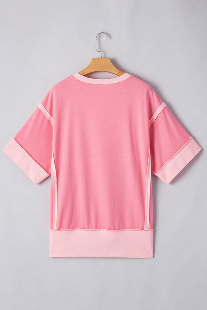 Katie Raw Seam High Low Side Split Top