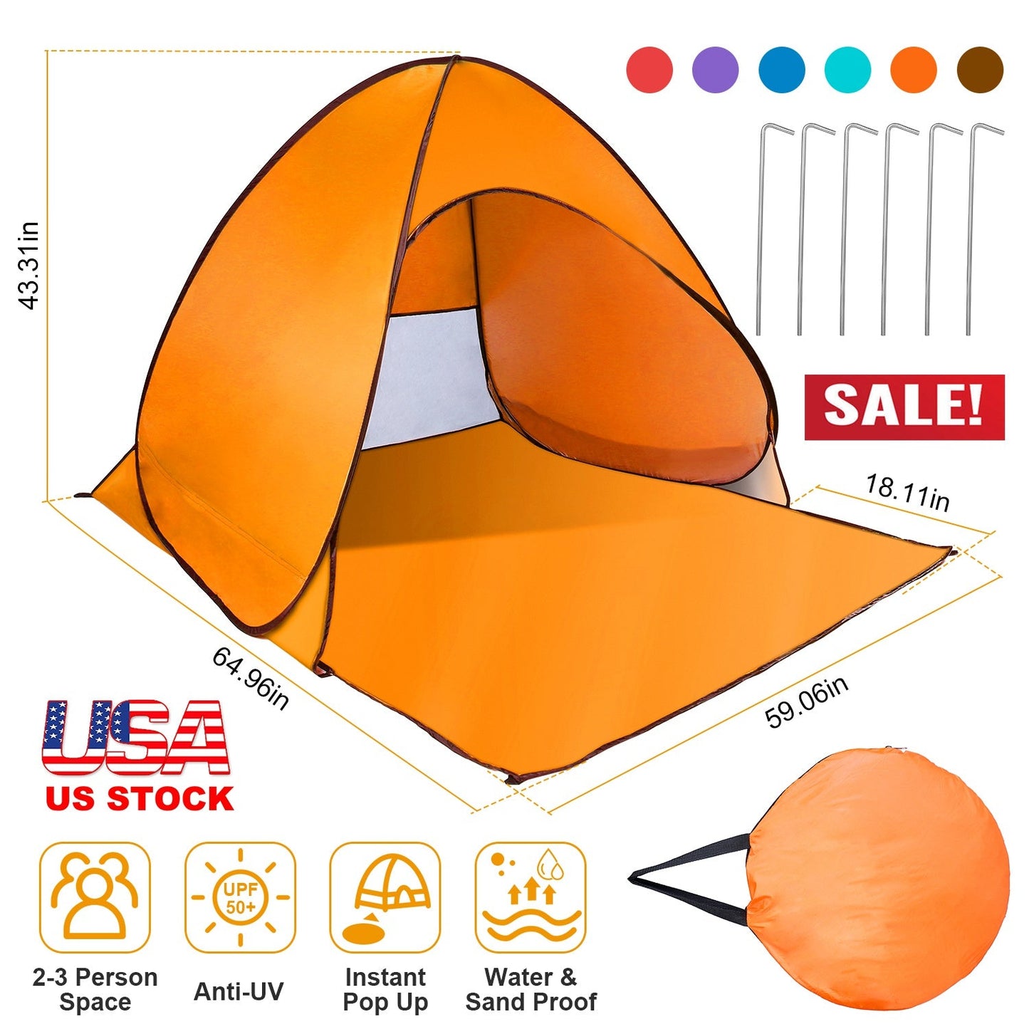 GBruno Pop Up Beach Tent