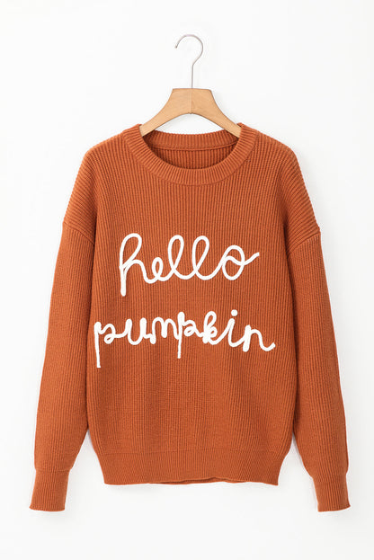 Hello Pumpkin Graphic Sweater