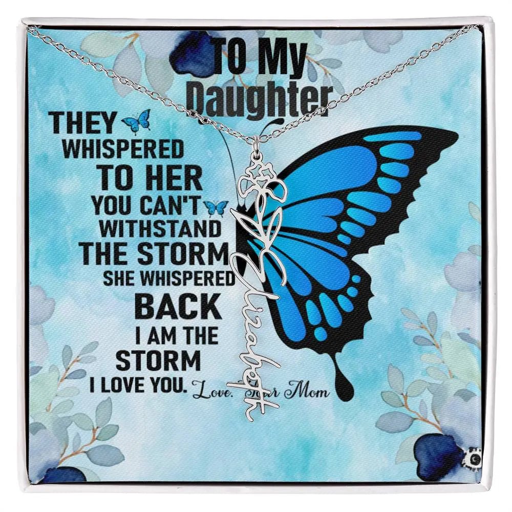 Gift From Mom to Daughter I I Love You - Birth Necklace