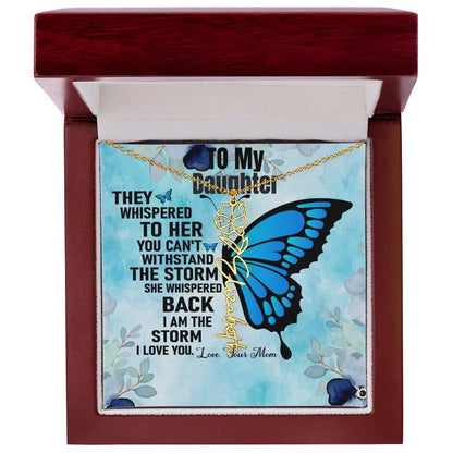 Gift From Mom to Daughter I I Love You - Birth Necklace