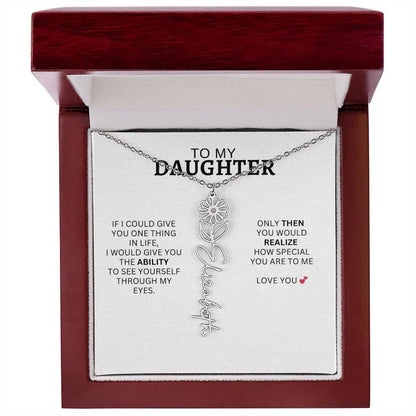 Necklace for Daughter | I Love You - Birth Necklace