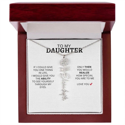 Necklace for Daughter | I Love You - Birth Necklace