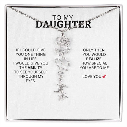Necklace for Daughter | I Love You - Birth Necklace