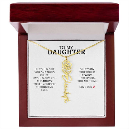 Necklace for Daughter | I Love You - Birth Necklace