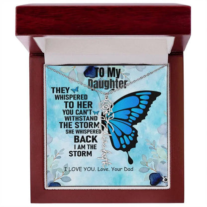 Necklace From Dad to Daughter I To My Daughter | I Love You - Birth Necklace