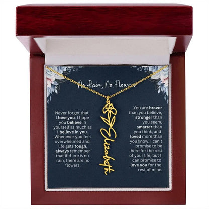 No Rain - No Flowers | Birth Necklace | Name Necklace | Special Gift from Dad to Daughter