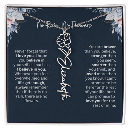 No Rain - No Flowers | Birth Necklace | Name Necklace | Special Gift from Dad to Daughter