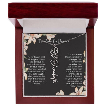 Personalized Flower Necklace