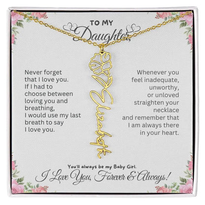 To My Daughter Necklace - Birthday Christmas Gift Birth Flower Jewelry 2025