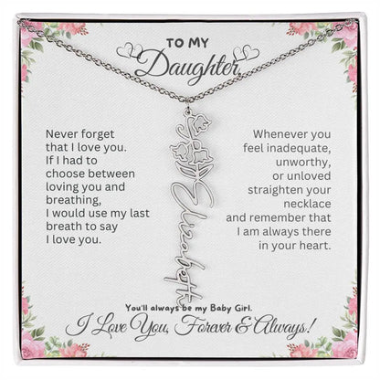 To My Daughter Necklace - Birthday Christmas Gift Birth Flower Jewelry 2025
