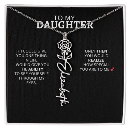 To My Daughter | I Love You - Birth Necklace