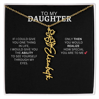 To My Daughter | I Love You - Birth Necklace