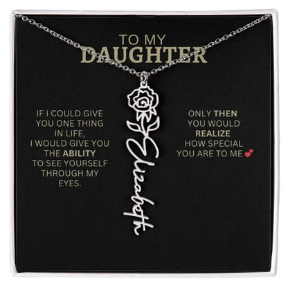 To My Daughter | I Love You - Birth Necklace