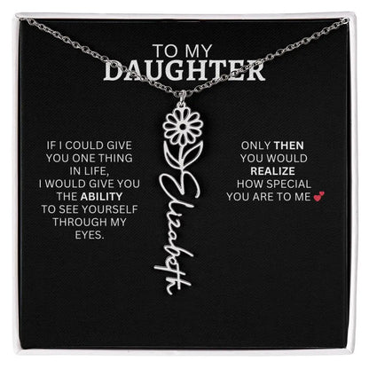 To My Daughter | I Love You - Birth Necklace