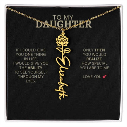 To My Daughter | I Love You - Birth Necklace