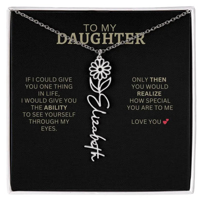 To My Daughter | I Love You - Birth Necklace