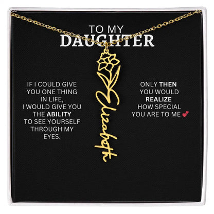 To My Daughter | I Love You - Birth Necklace