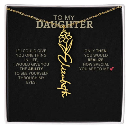 To My Daughter | I Love You - Birth Necklace
