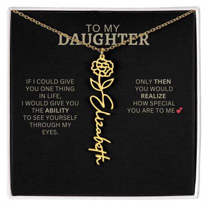 To My Daughter | I Love You - Birth Necklace