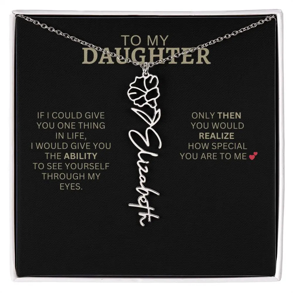 To My Daughter | I Love You - Birth Necklace