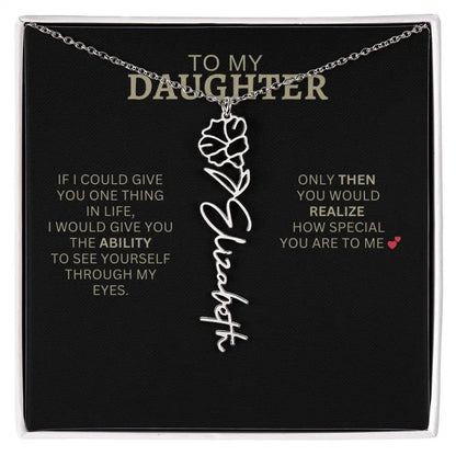 To My Daughter | I Love You - Birth Necklace