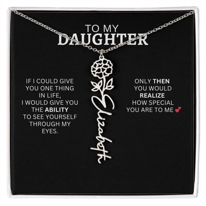 To My Daughter | I Love You - Birth Necklace