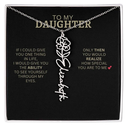 To My Daughter | I Love You - Birth Necklace