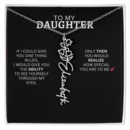To My Daughter | I Love You - Birth Necklace