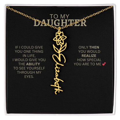 To My Daughter | I Love You - Birth Necklace