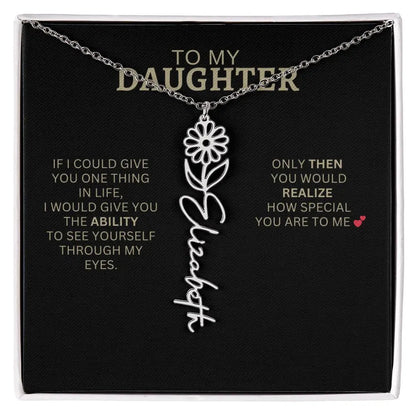To My Daughter | I Love You - Birth Necklace