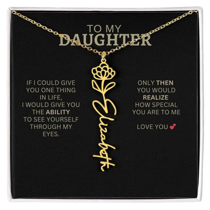 To My Daughter | I Love You - Birth Necklace