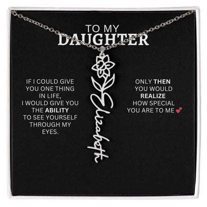 To My Daughter | I Love You - Birth Necklace