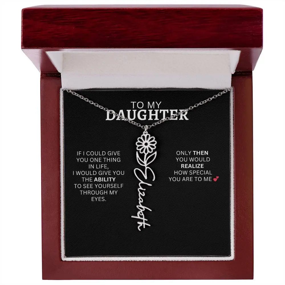 To My Daughter | I Love You - Birth Necklace