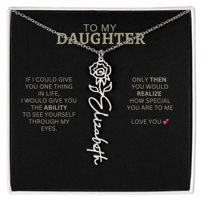 To My Daughter | I Love You - Birth Necklace