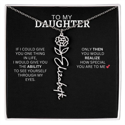 To My Daughter | I Love You - Birth Necklace
