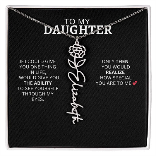 To My Daughter | I Love You - Birth Necklace