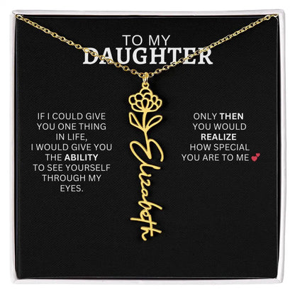 To My Daughter | I Love You - Birth Necklace