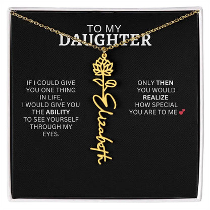 To My Daughter | I Love You - Birth Necklace