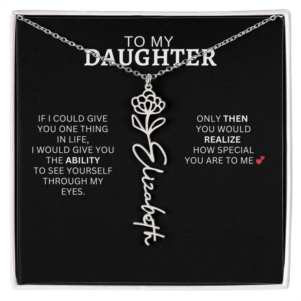 To My Daughter | I Love You - Birth Necklace