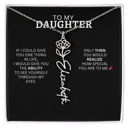 To My Daughter | I Love You - Birth Necklace