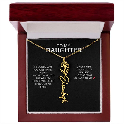 To My Daughter | I Love You - Birth Necklace