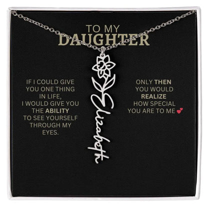 To My Daughter | I Love You - Birth Necklace