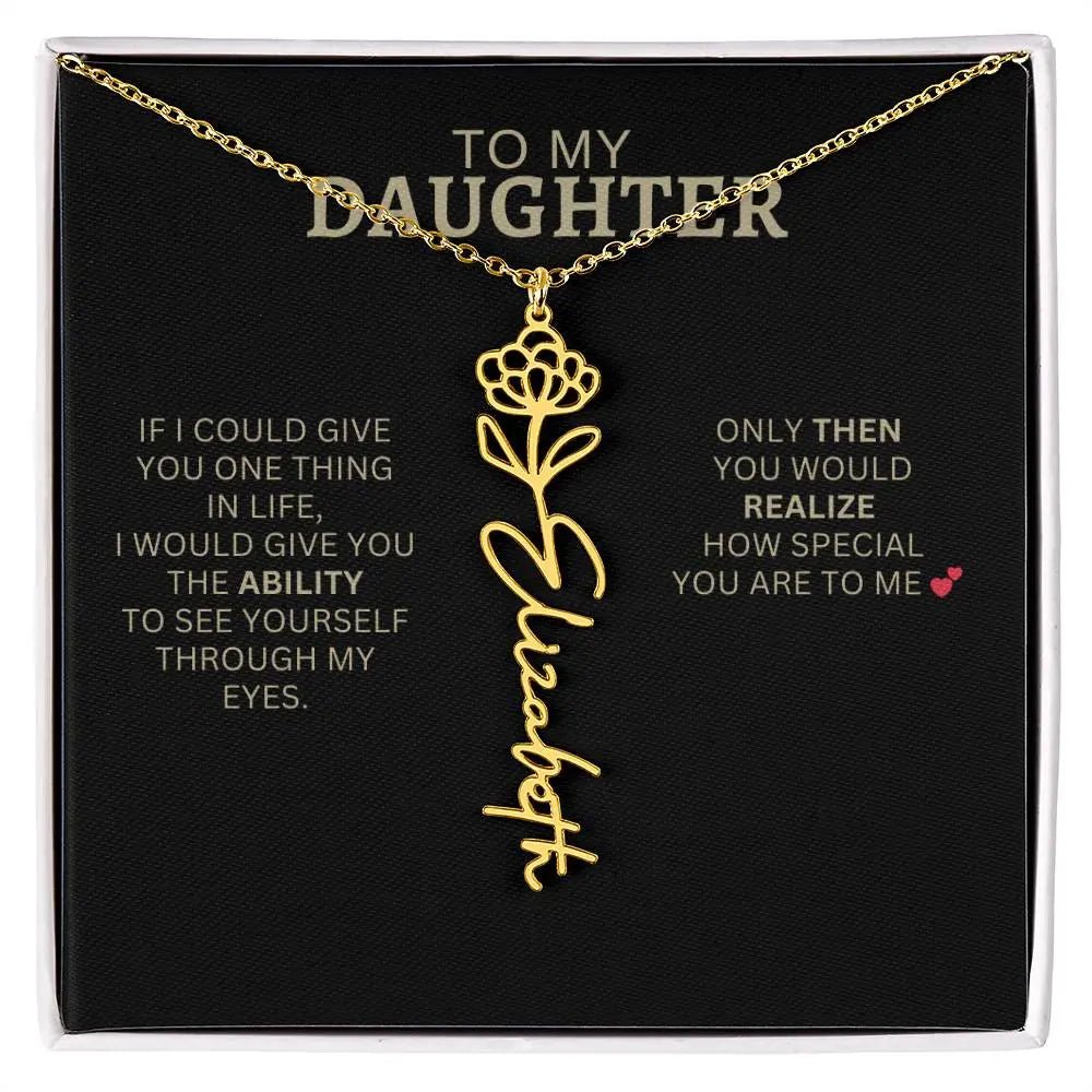 To My Daughter | I Love You - Birth Necklace