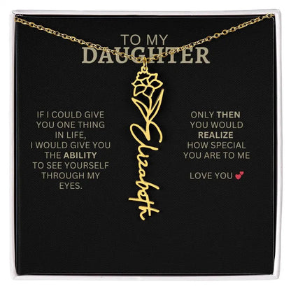 To My Daughter | I Love You - Birth Necklace