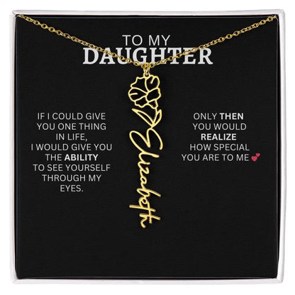 To My Daughter | I Love You - Birth Necklace