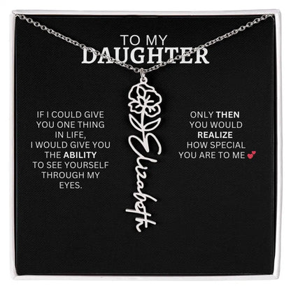 To My Daughter | I Love You - Birth Necklace