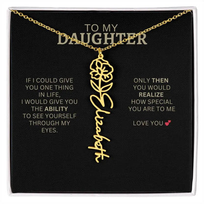 To My Daughter | I Love You - Birth Necklace
